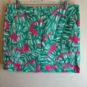 Loudmouth‎ Golf Fairway Classic Underwater Palm Pink Sharks Skort Size 10